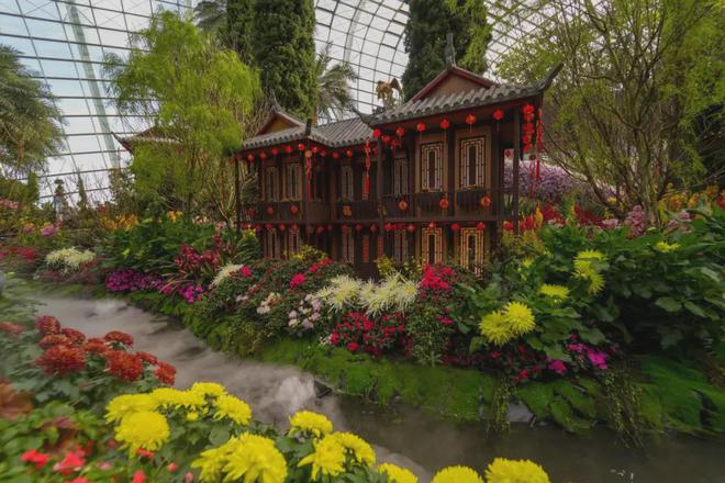 “春花盛开之白蛇传”花卉展在新加坡滨海湾花园揭幕(图3)